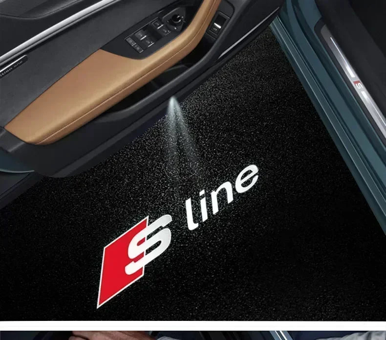 Luces LED Proyector para Puerta Audi — 2/4 Pcs, Logo HD para A3, A4, A5, A6, Q5 y Más