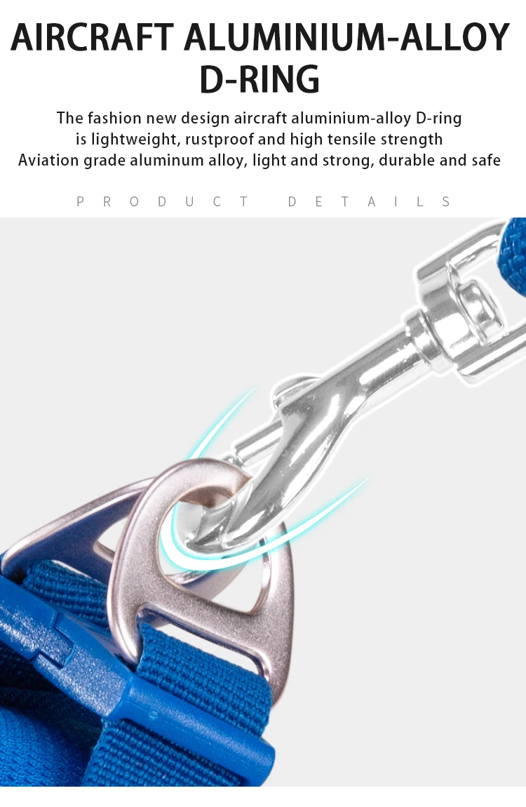 Set Arnés y Correa Ajustable para Perros y Gatos — Reflectante, Pequeños y Medianos