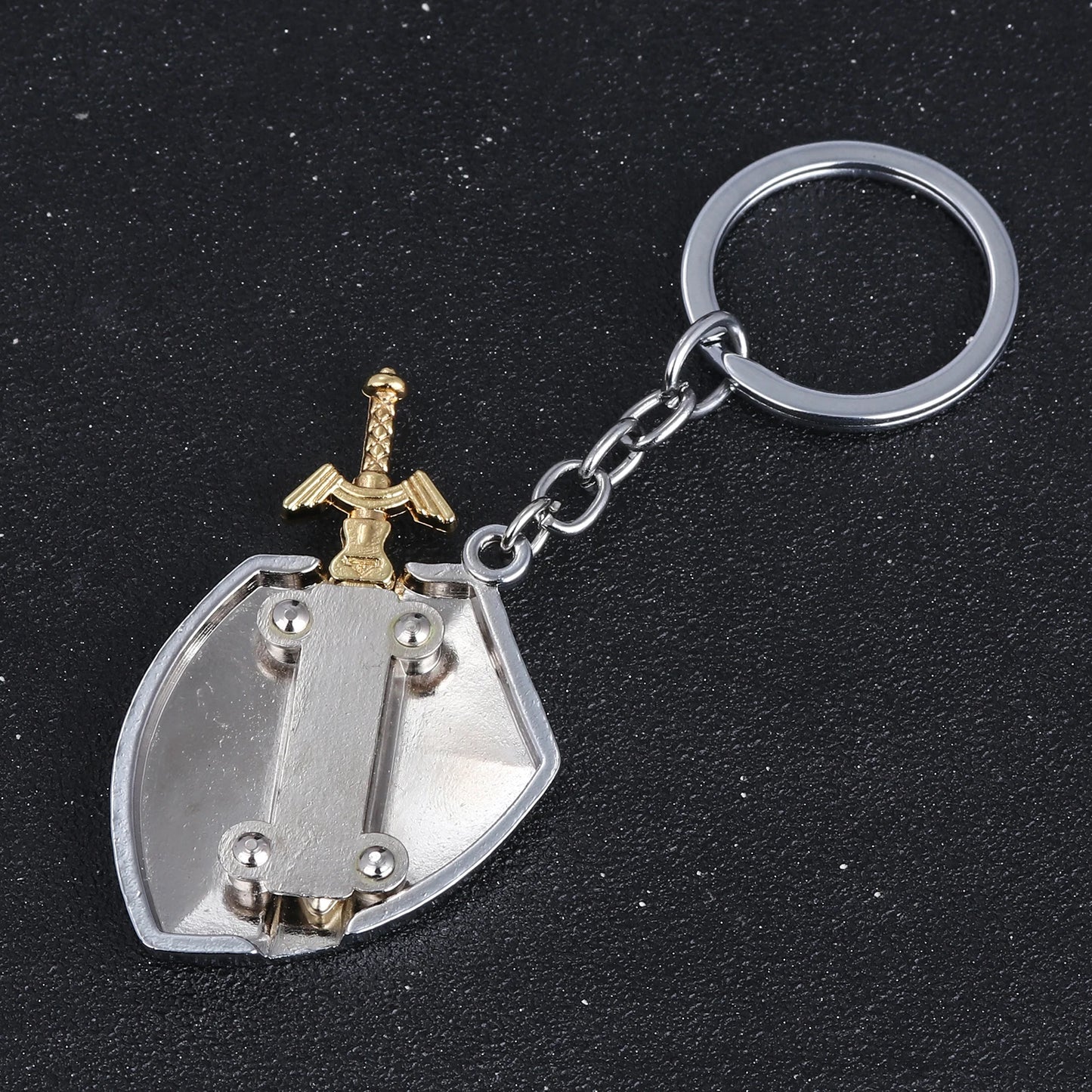 Llavero Hylian Shield y Master Sword — Colgante Zelda Breath of The Wild