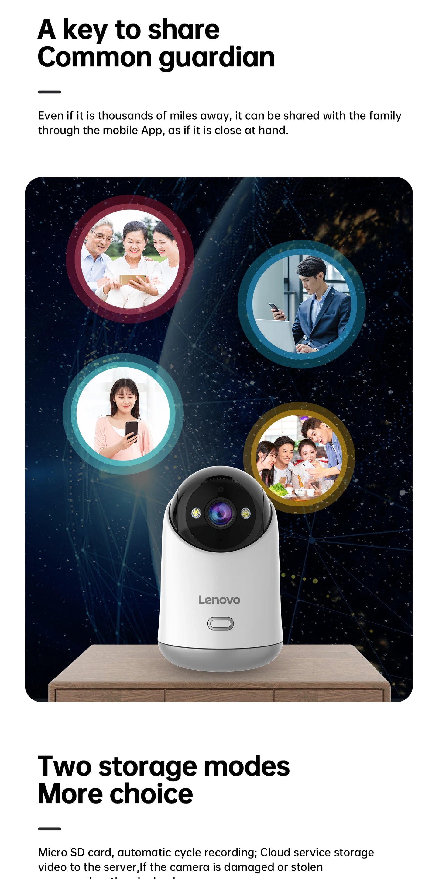 Cámara WiFi Inteligente Lenovo 5MP – Vigilancia IP Full HD con Visión Nocturna y Seguimiento Automático