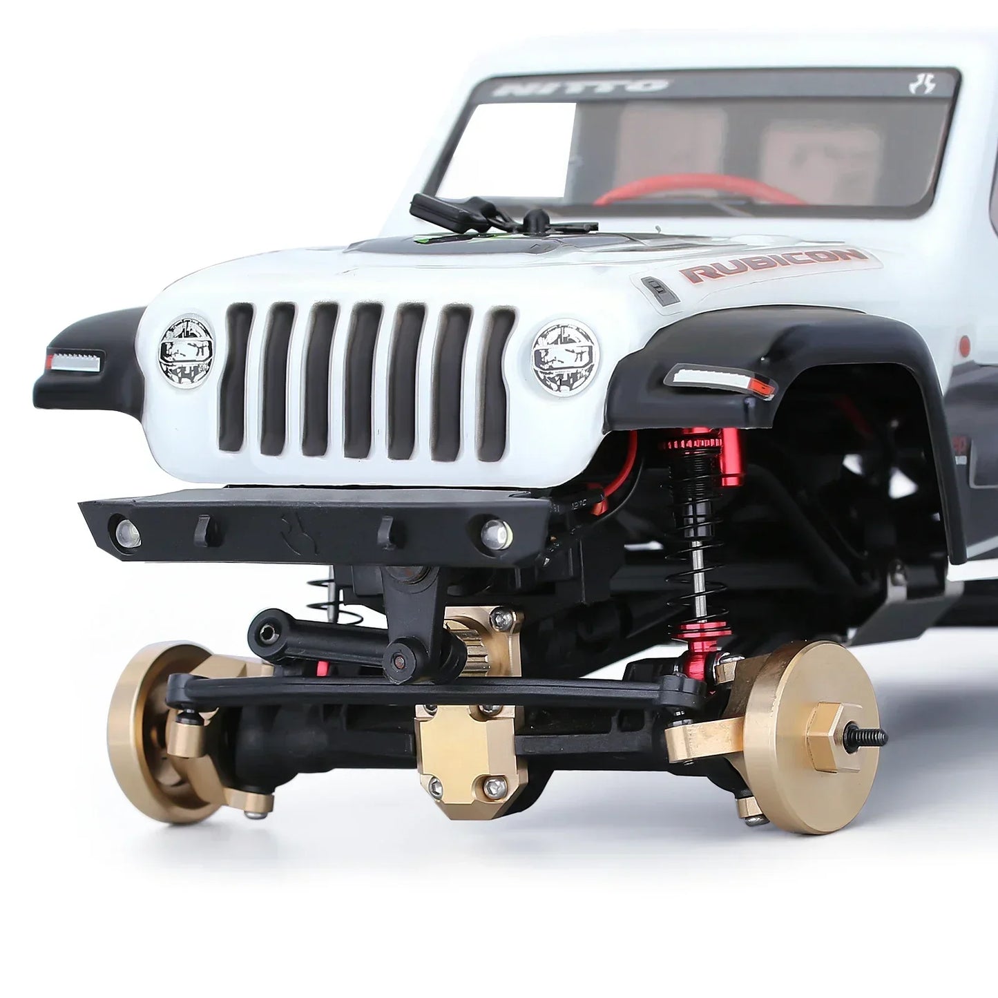 INJORA Piezas de Actualización RC Crawler – Counterweight, Steering Knuckles y Shock Cover para Axial SCX24