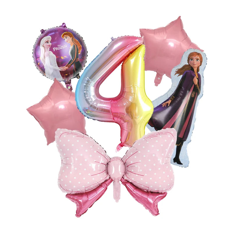 Decoración de Cumpleaños Disney Frozen – Mantel, Globos y Vajilla Azul para Fiesta Infantil