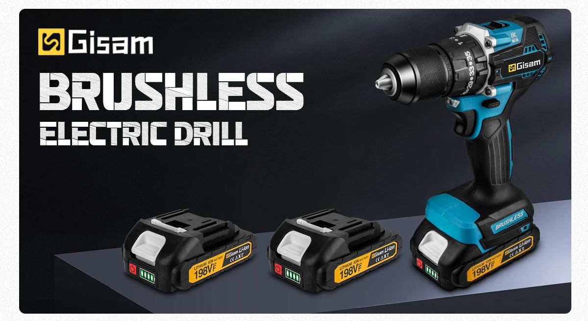 Taladro Atornillador Inalámbrico Gisam 65N.m – 13MM Brushless