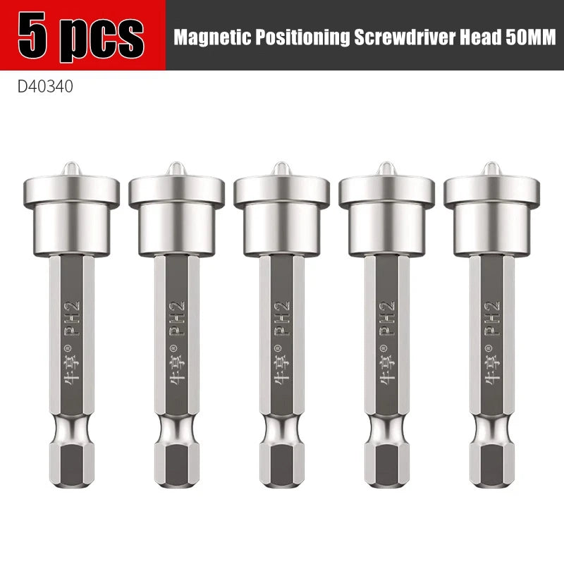 Puntas de Destornillador Magnéticas con Tope de Posicionamiento 50mm – Para Pladur, Yeso y Tableros de Pared