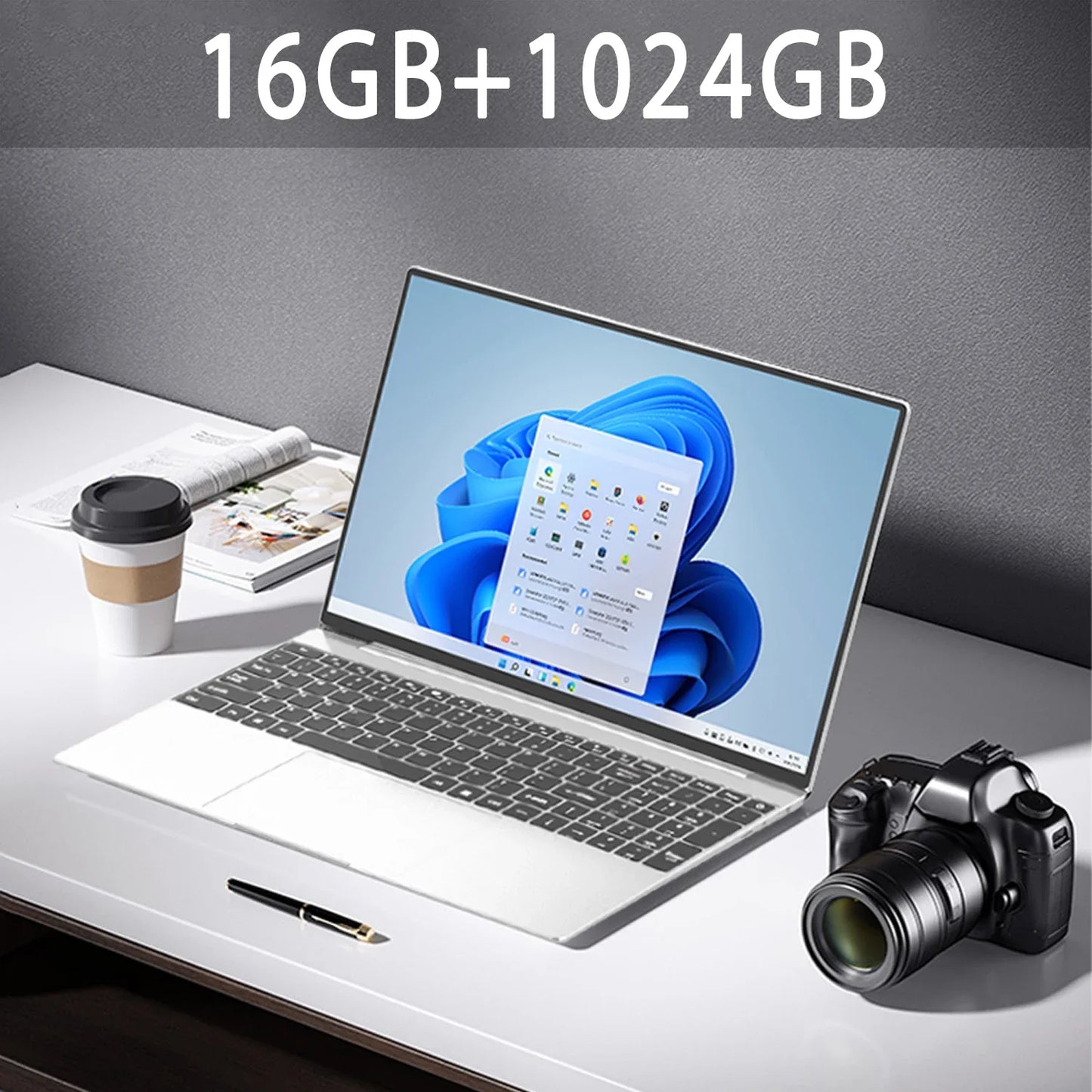 Portátil Ultrafino 15.6" 16GB RAM 2TB SSD Intel N3700 | Laptop Gamer Windows 11 Pro