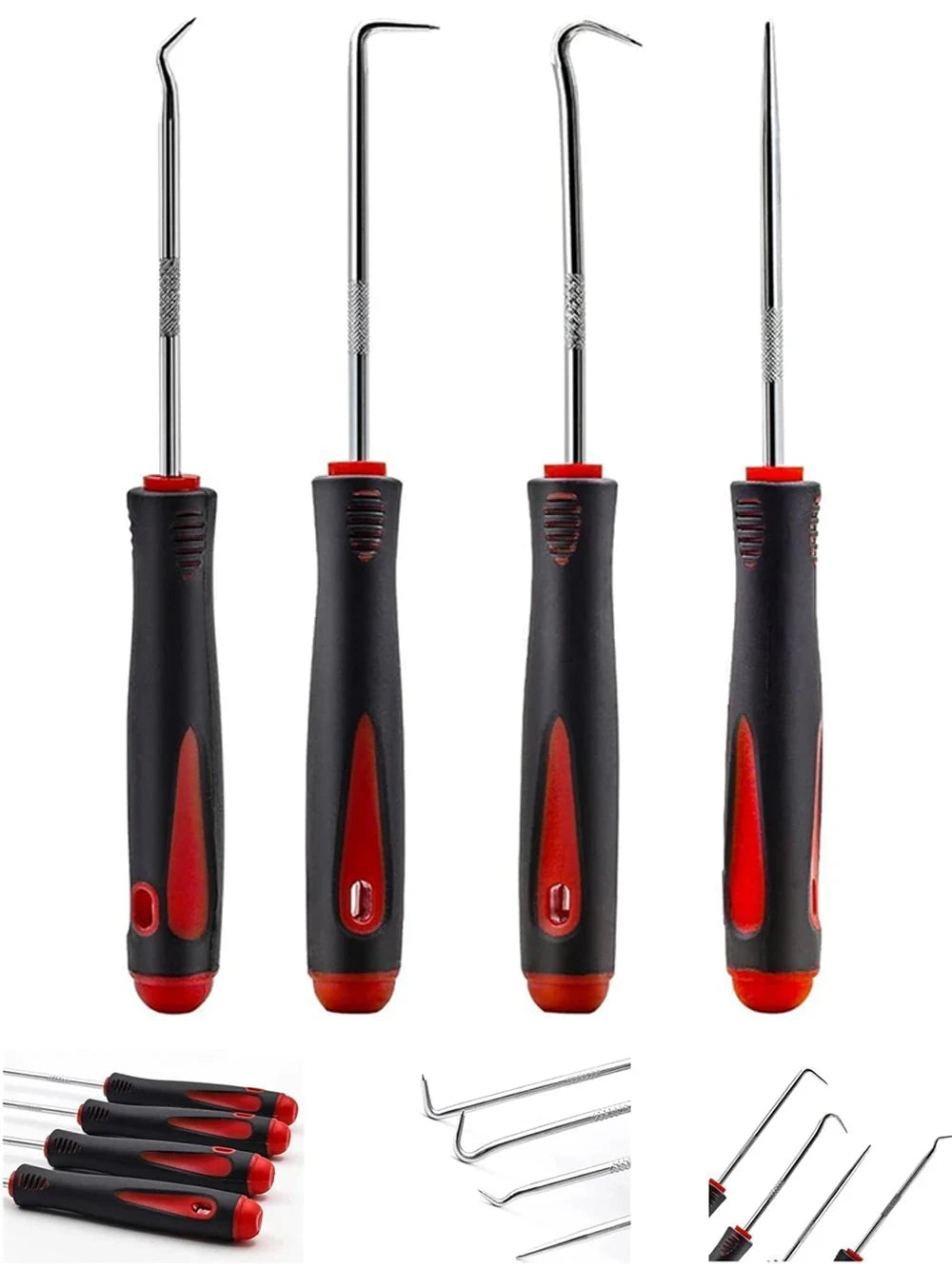 Juego de 4 Destornilladores y Ganchos para Sellos, Juntas y Retenes de Automóvil