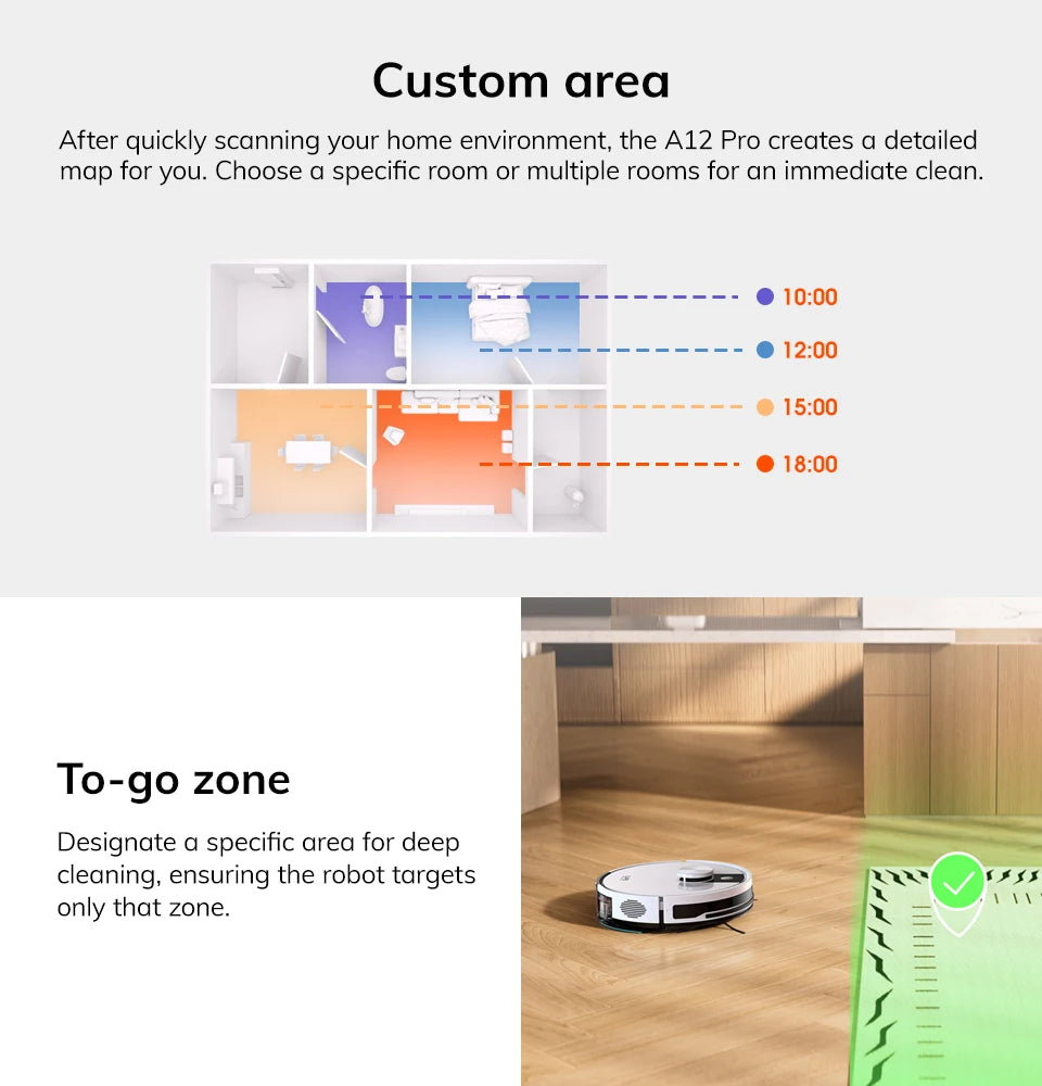 Robot Aspirador ILIFE A12 Pro — Limpieza y Mopa Inteligente 3000Pa