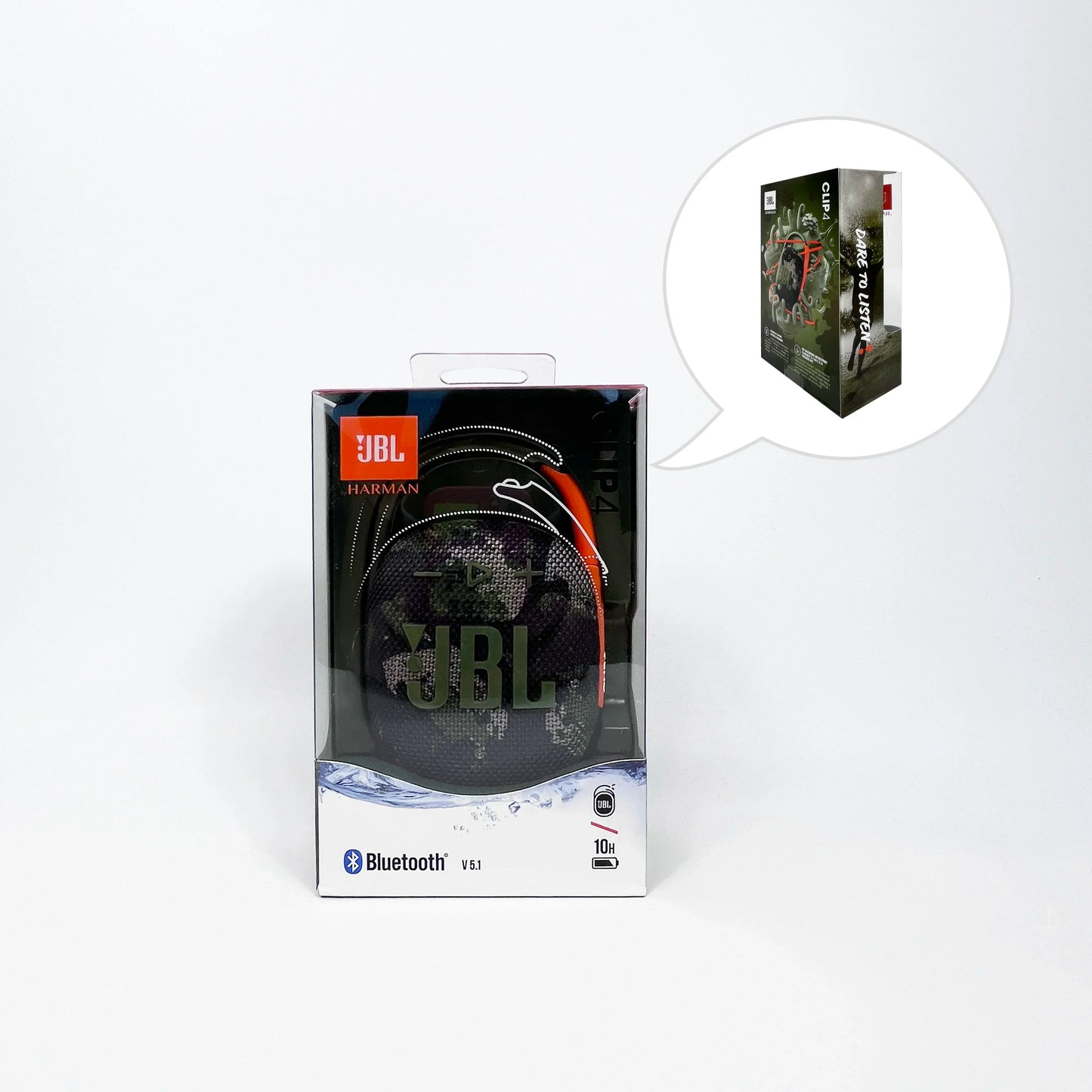 Altavoz Bluetooth Portátil JBL Clip 4 Original — Mini Altavoz IP67 Resistente al Agua y Polvo