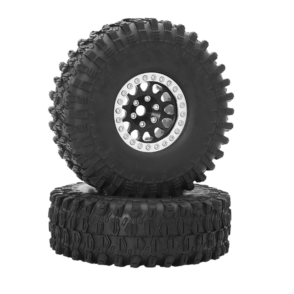 Set 4PCS Metal 1.9" Beadlock Wheel Rim Tires – RC Crawler 1/10 Axial SCX10 III, TRX-4, Redcat GEN 8