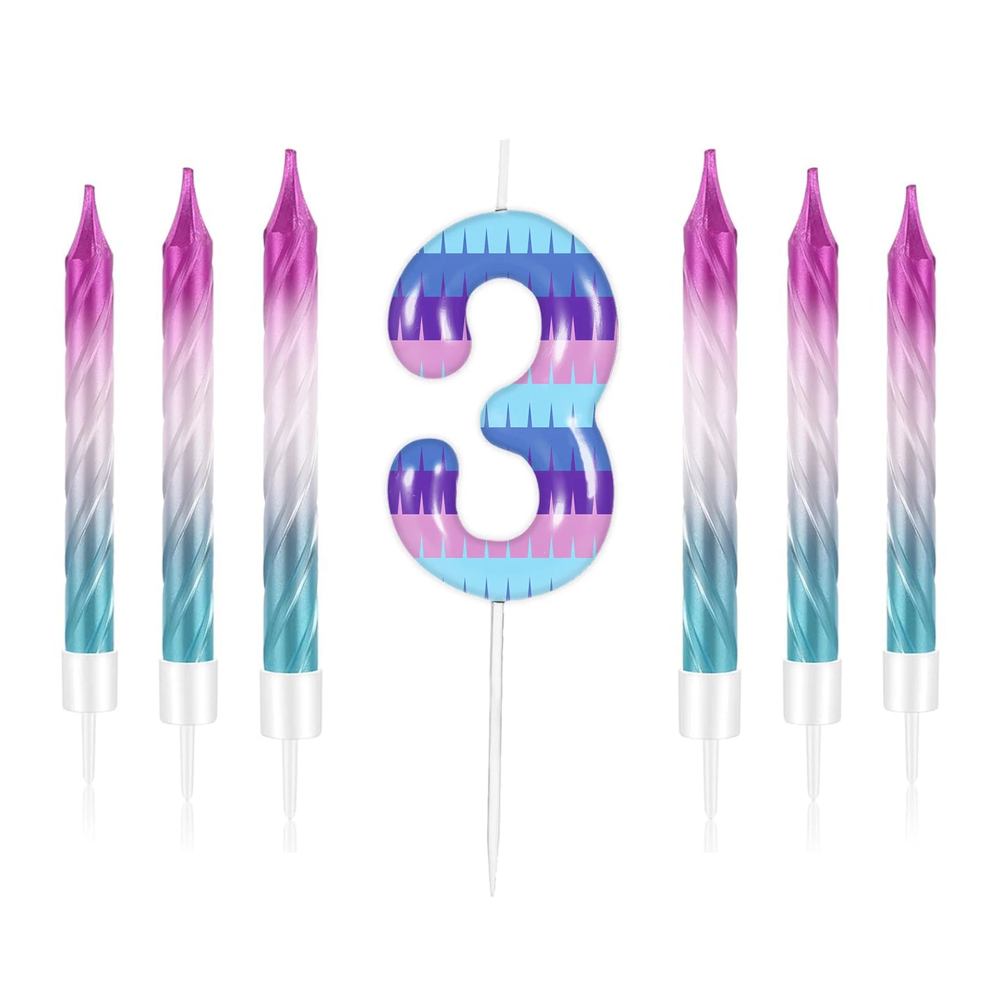 Velas Temáticas de Autos de Carreras para Cumpleaños – Set de 7 Piezas