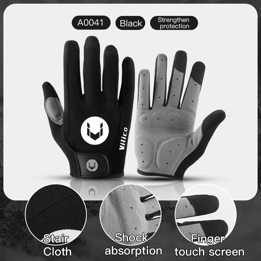Guantes de Ciclismo Antideslizantes de Dedo Completo – MTB y Carretera