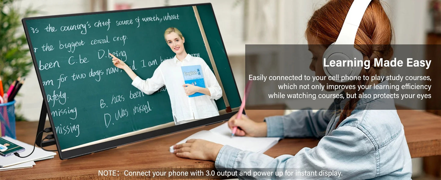 UPERFECT 21.5" 120Hz Portable Gaming Monitor — HDMI/USB-C para Laptop y Consolas