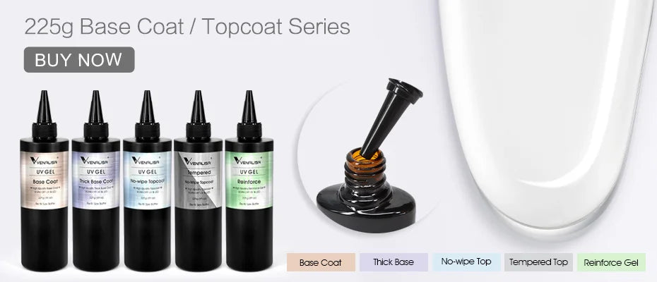 Esmalte de Gel Venalisa Soak Off — Cobertura Total 7.5ml