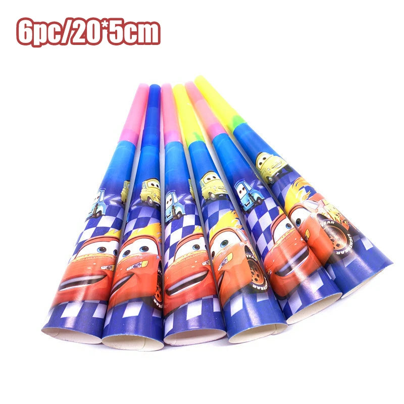 Decoración de Cumpleaños Disney Cars – Rayo McQueen | Platos, Vasos, Servilletas y Globos para Fiesta Infantil