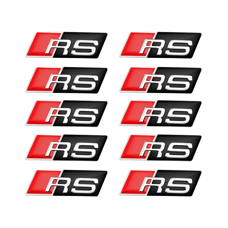 Emblema 3D Audi SLINE RS — Sticker Volante y Carrocería