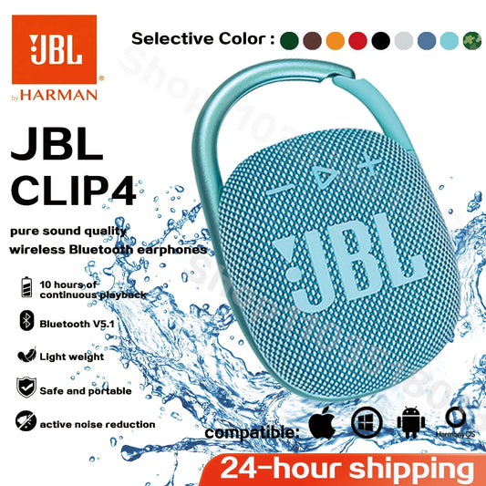 Altavoz Bluetooth Portátil JBL Clip 4 Original — Mini Altavoz IP67 Resistente al Agua y Polvo