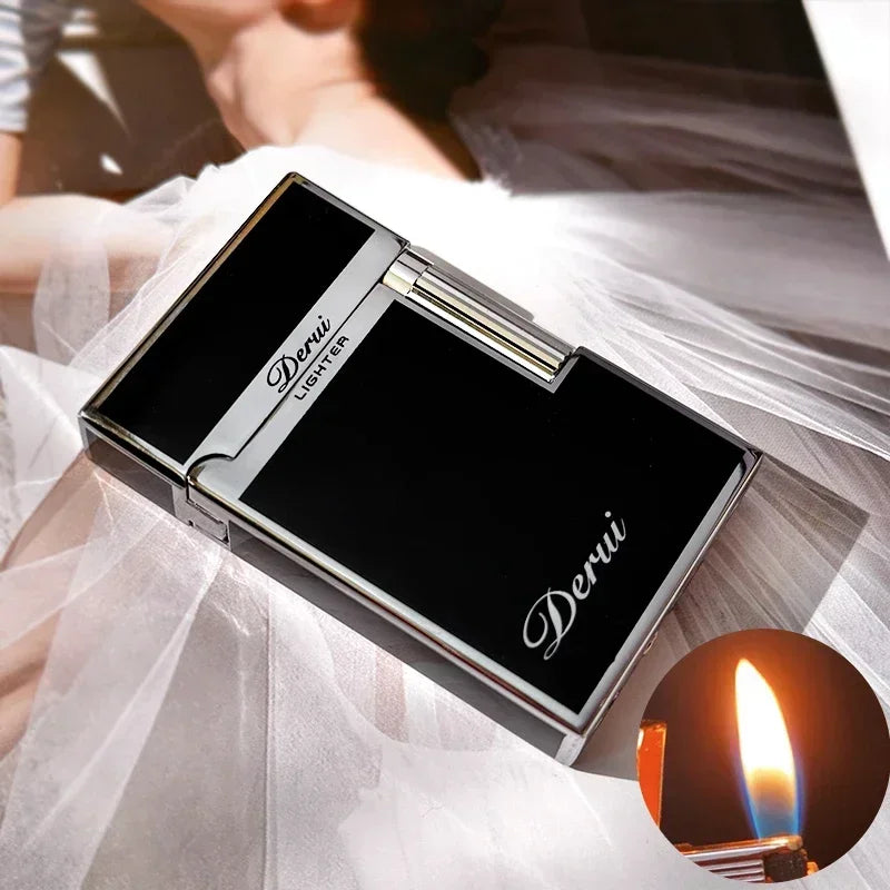 Encendedor Metálico de Gas Derui – Diseño Transparente Recargable