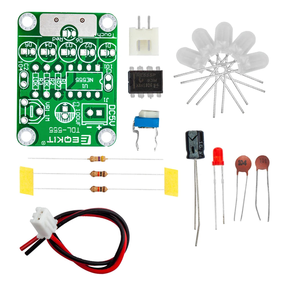 Kit DIY Lámpara LED Táctil EGBO – Control de Luz con Retardo Ajustable 3-130s