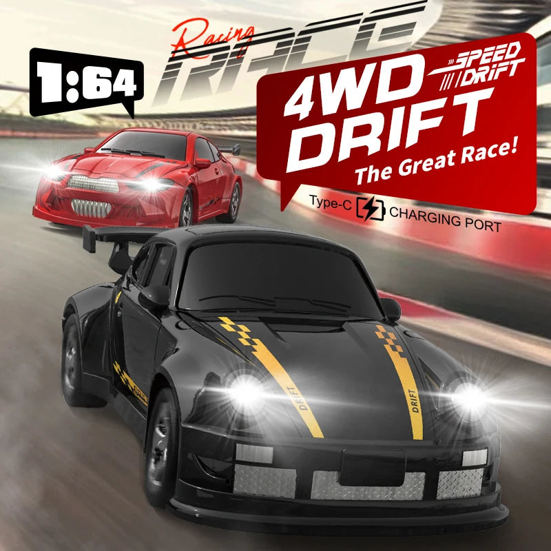 KF20 1:64 Drift RC Car 2025 – Coche RC 4WD de Mesa y Competición para Niños