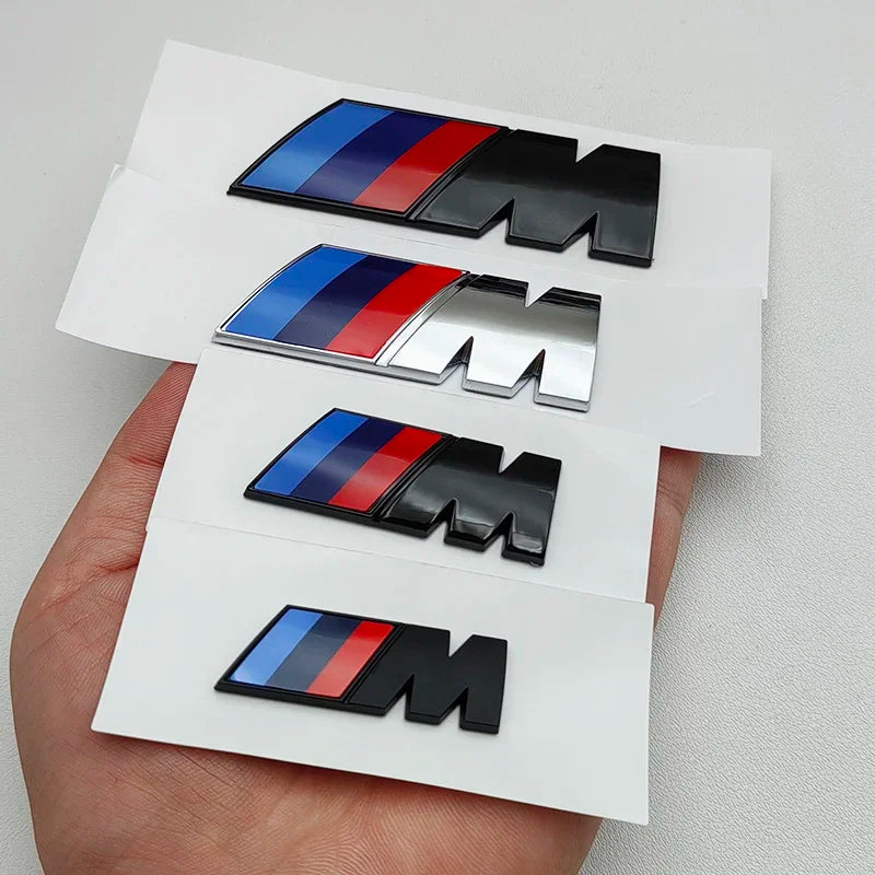 Emblema BMW M Tri-Color — Logo 3D Impermeable para Serie 1/3/5/7 y X1/X3/X5/X6
