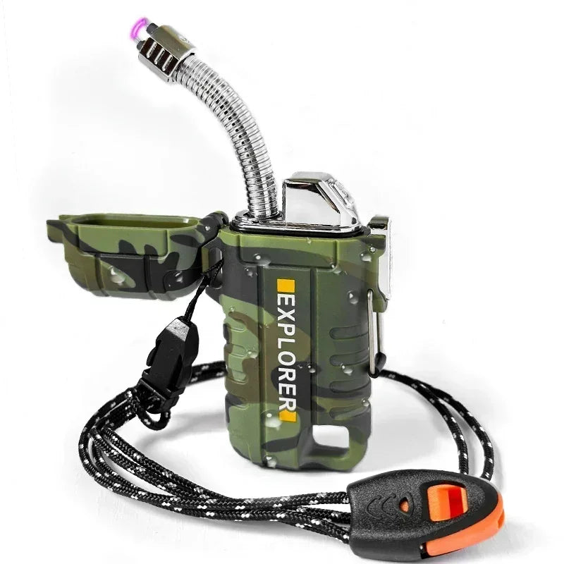 Encendedor Eléctrico de Doble Arco Plasma – Recargable e Impermeable