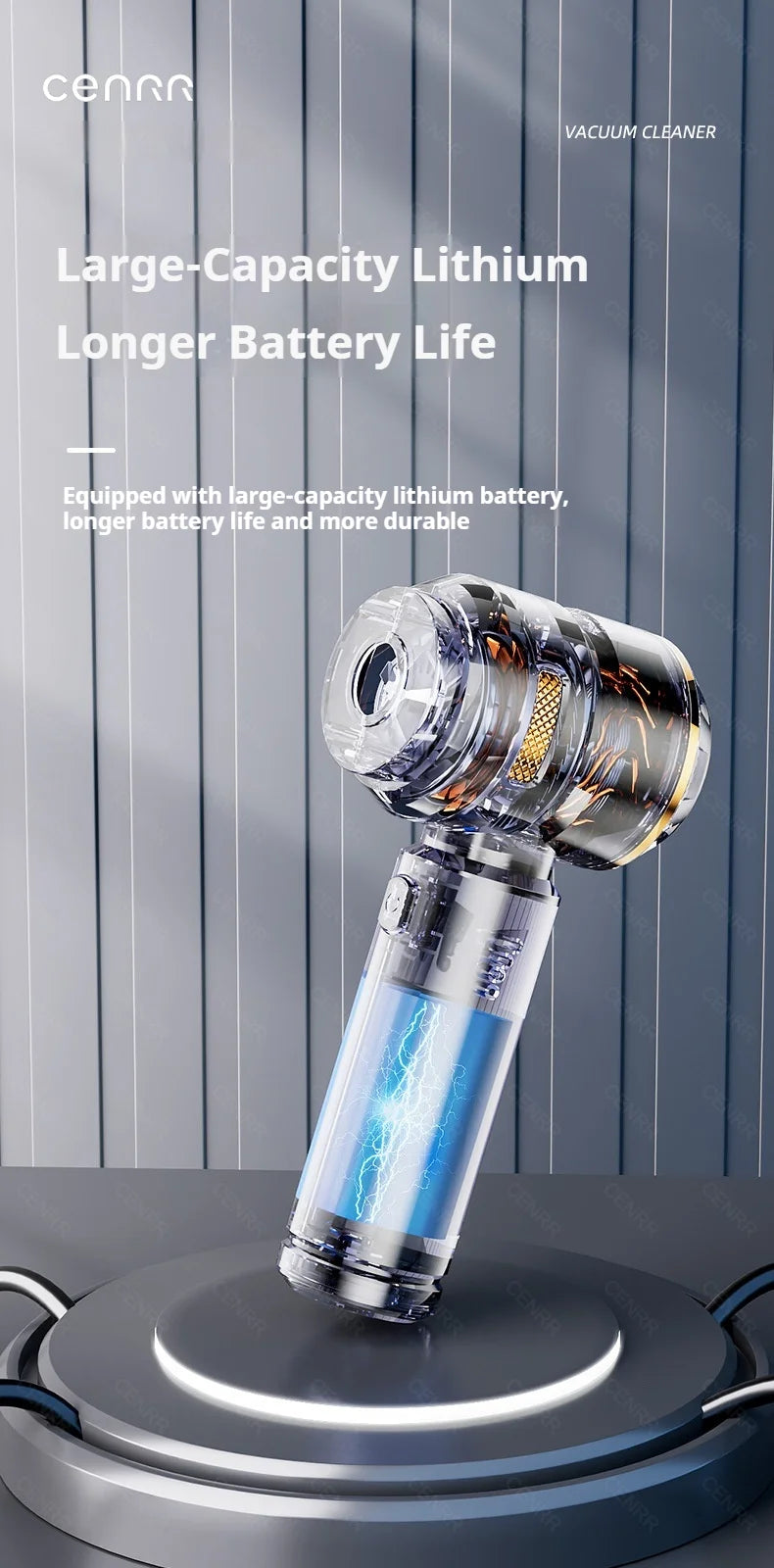 Aspiradora Portátil para Coche CENRR 998000PA — Potente y Sin Cable