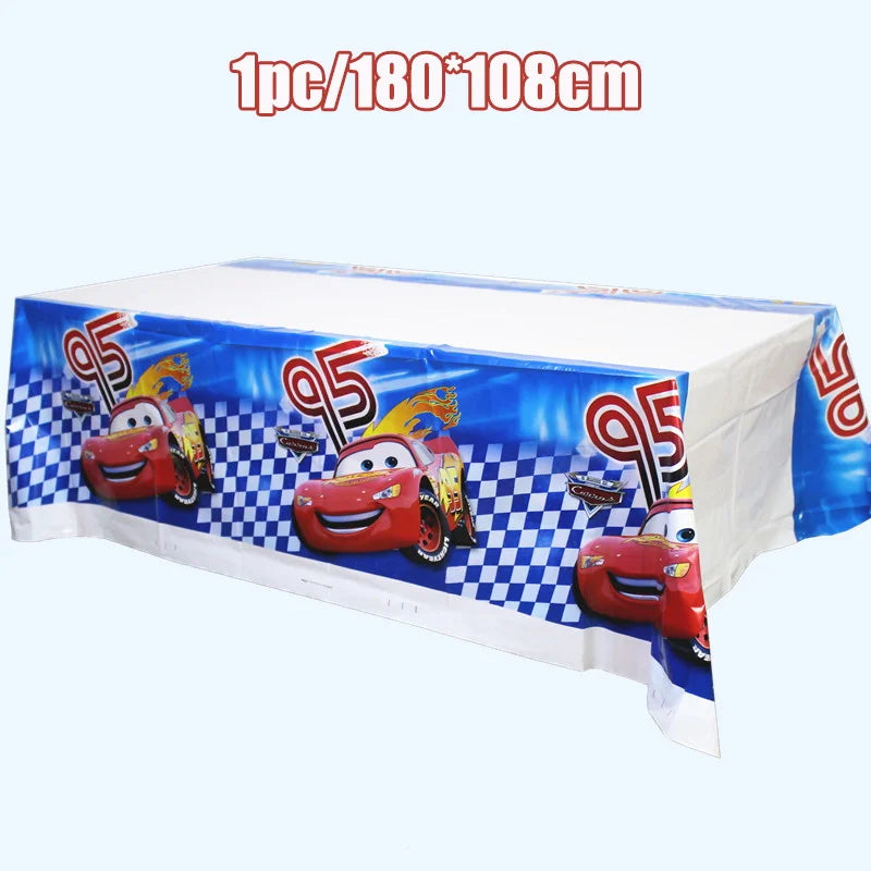 Decoración de Cumpleaños Disney Cars – Rayo McQueen | Platos, Vasos, Servilletas y Globos para Fiesta Infantil