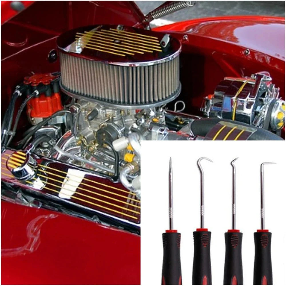 Juego de 4 Destornilladores y Ganchos para Sellos, Juntas y Retenes de Automóvil
