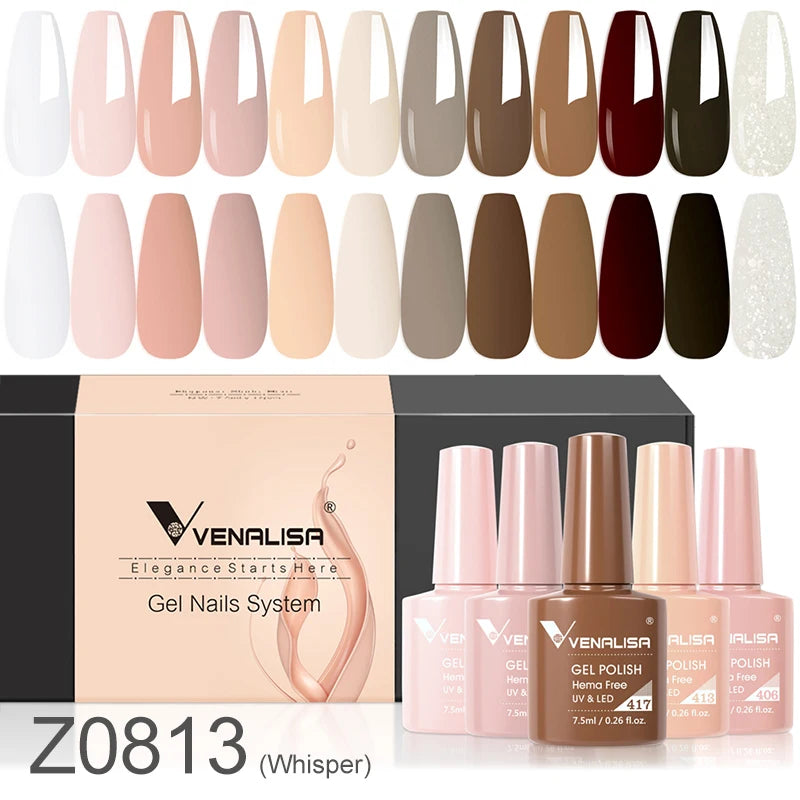Esmalte de Gel Venalisa Milky White — Cobertura Completa UV/LED