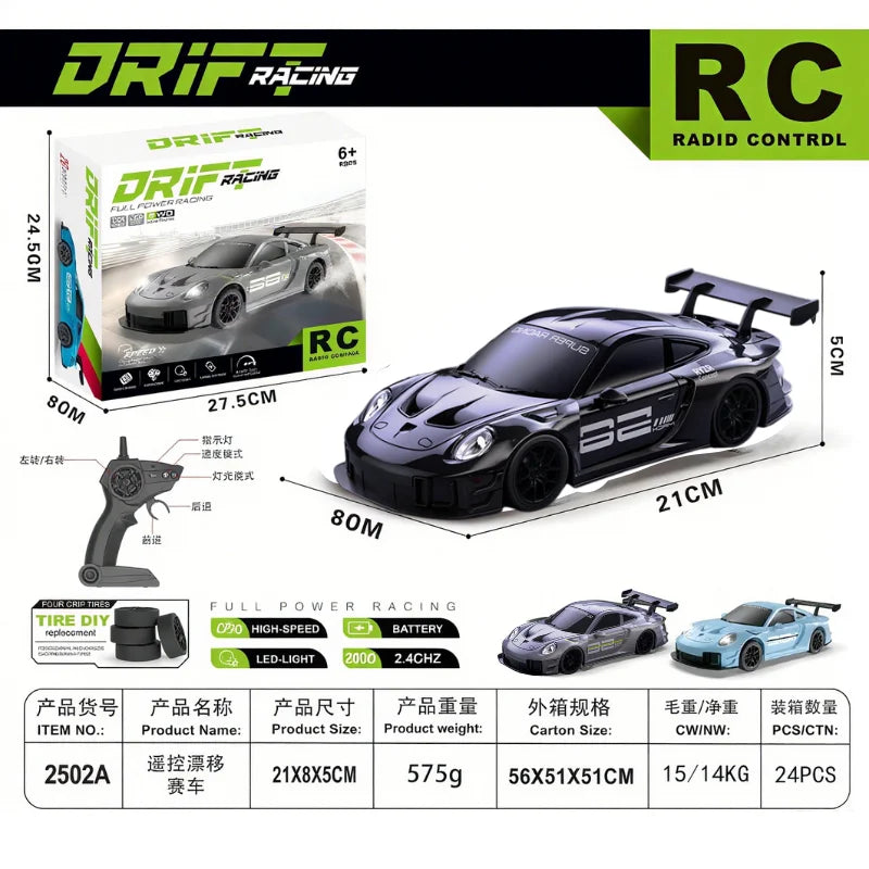 RC Drift GT3 RS 911 mi SU7 1:20 – Edición Limitada 2025, Coche de Alta Velocidad para Niños