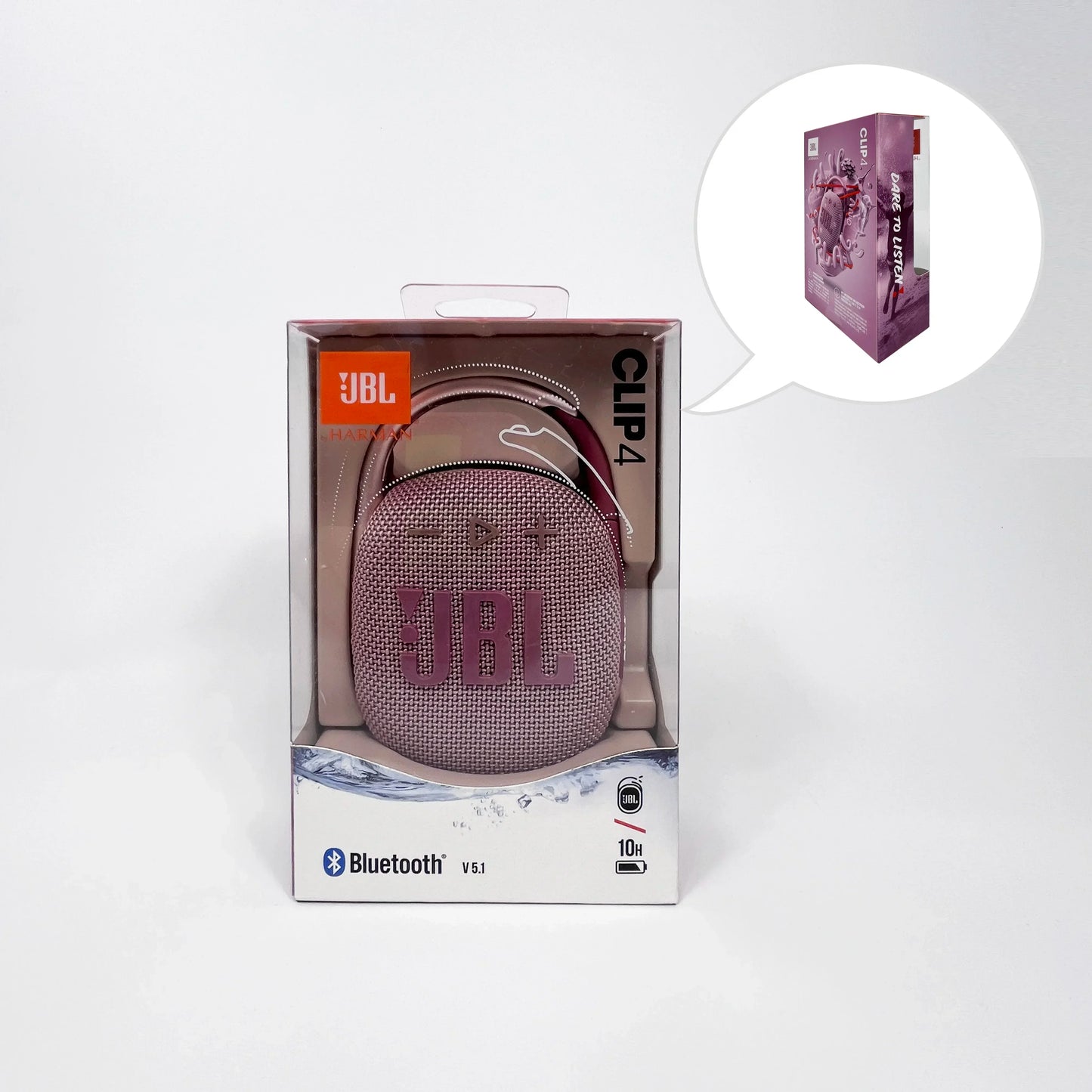 Altavoz Bluetooth Portátil JBL Clip 4 Original — Mini Altavoz IP67 Resistente al Agua y Polvo