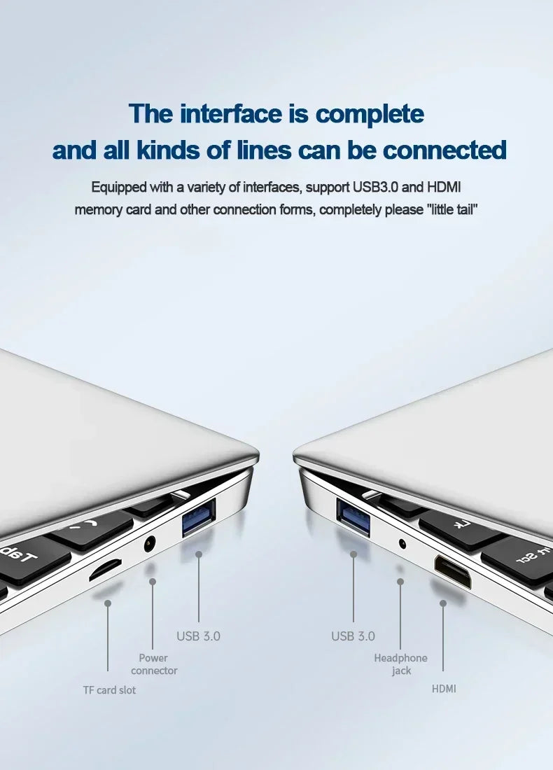 Laptop 14.1" Intel Core i7 7500U 12GB DDR4 512GB/1TB SSD Windows 11 – Oficina y Gaming