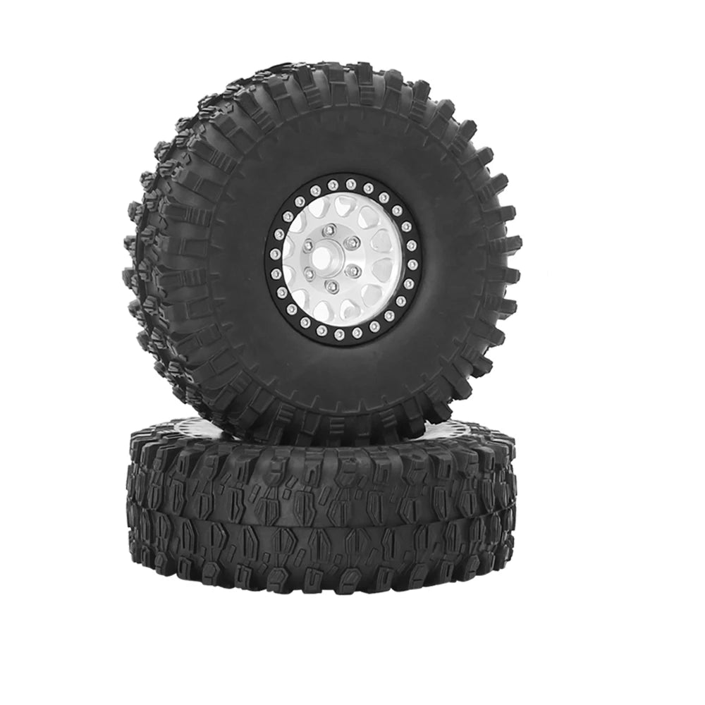 Set 4PCS Metal 1.9" Beadlock Wheel Rim Tires – RC Crawler 1/10 Axial SCX10 III, TRX-4, Redcat GEN 8