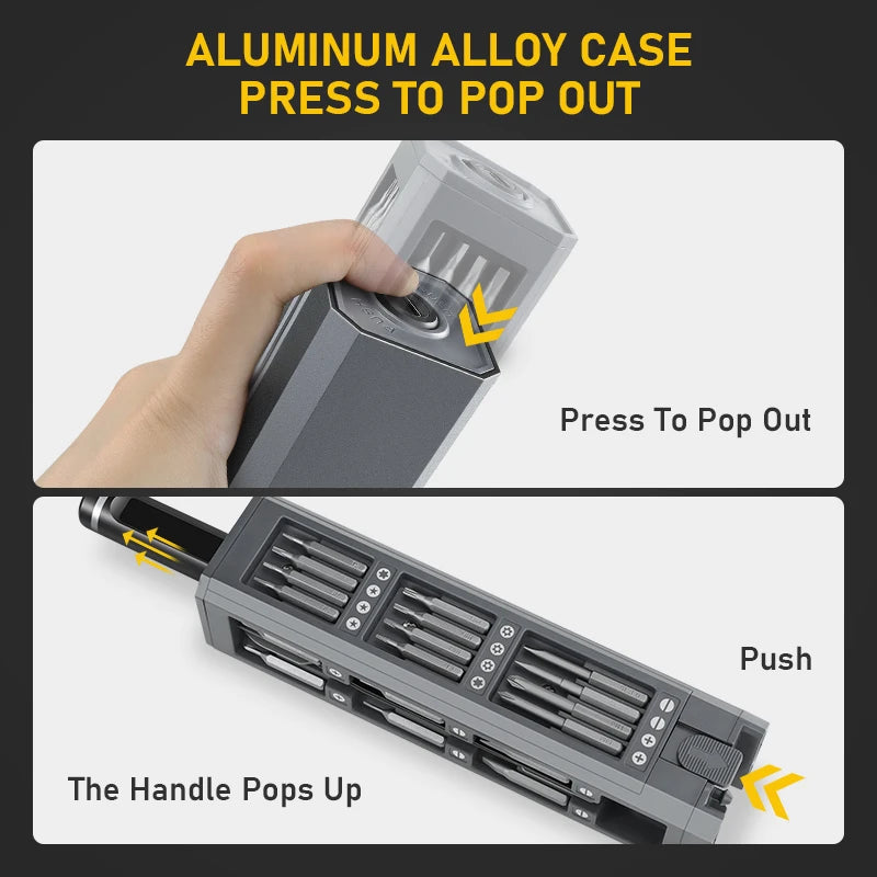 Destornillador Eléctrico de Precisión Glacok S6 MAX – 5 Velocidades, 3.7V Recargable