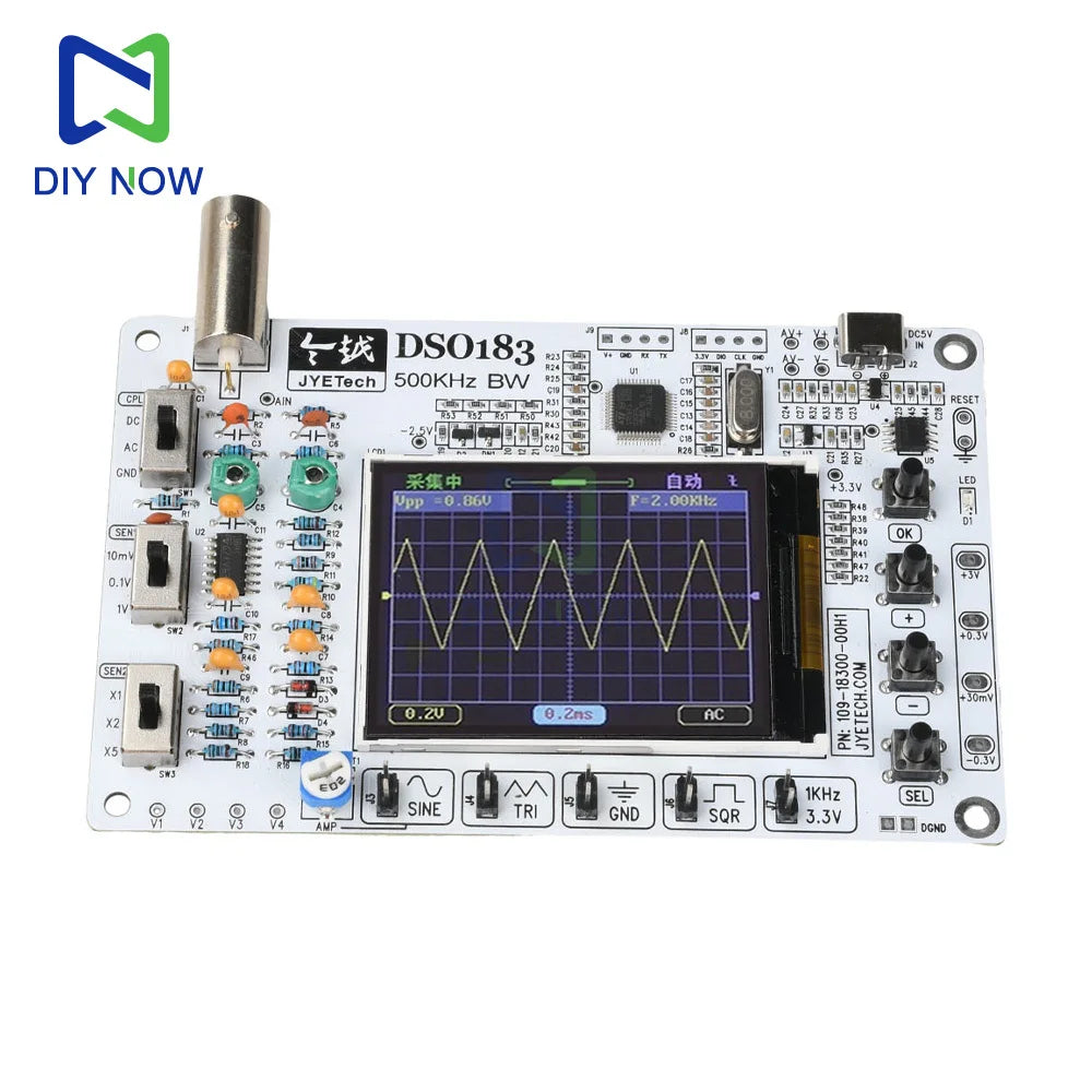 Osciloscopio Digital DIY DSO183 – Kit Electrónico para Principiantes 0-500KHz