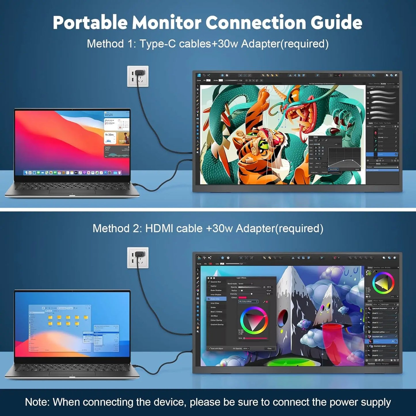 UPERFECT 21.5" 120Hz Portable Gaming Monitor — HDMI/USB-C para Laptop y Consolas
