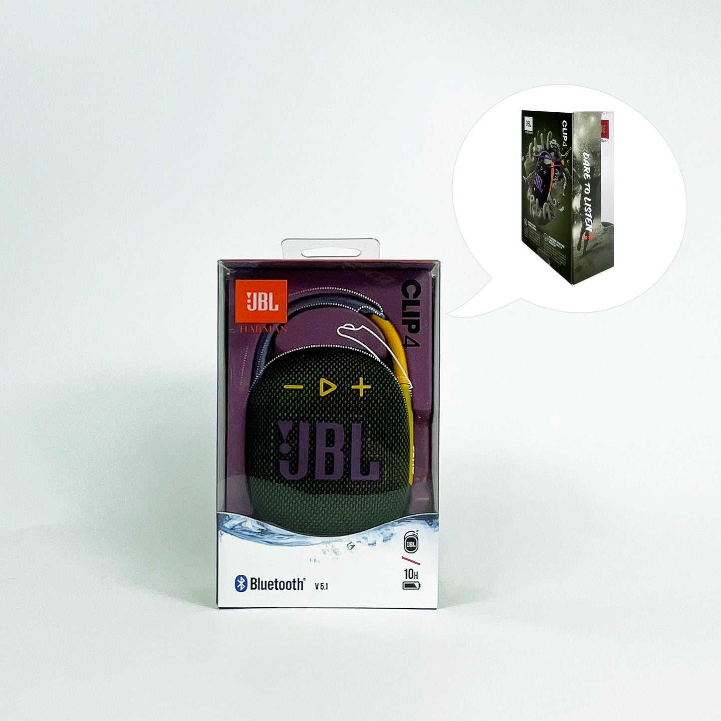 Altavoz Bluetooth Portátil JBL Clip 4 Original — Mini Altavoz IP67 Resistente al Agua y Polvo