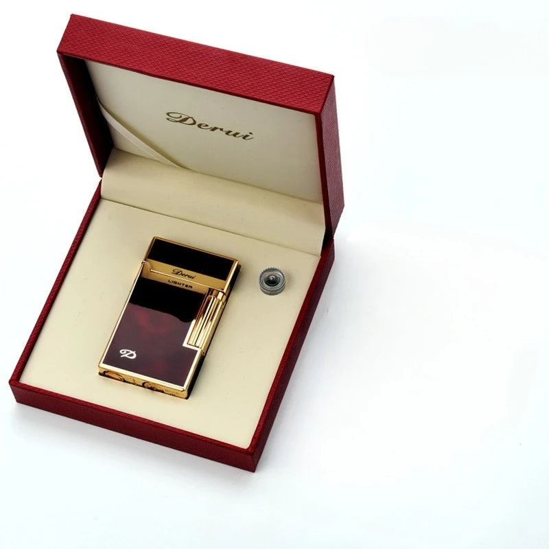 Encendedor Metálico de Gas Derui – Diseño Transparente Recargable