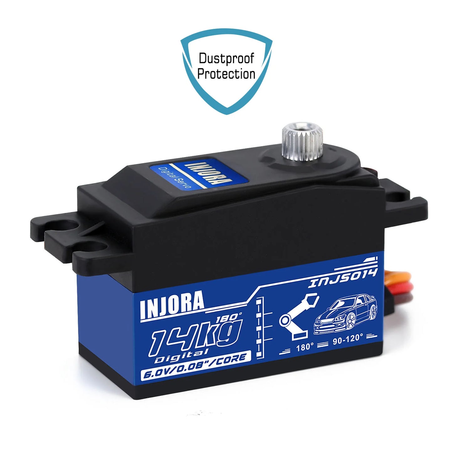 Servo Digital INJS014 14KG Metal Gear – Bajo Perfil para Coches RC y Helicópteros