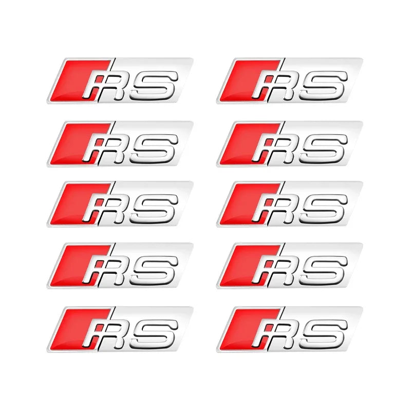 Emblema 3D Audi SLINE RS — Sticker Volante y Carrocería