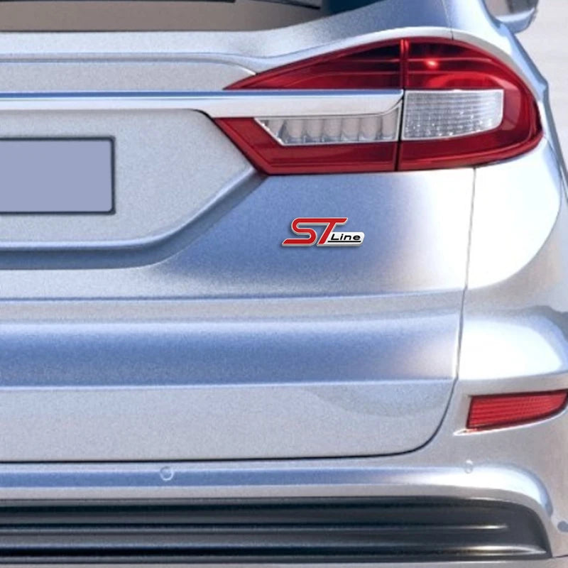 Emblema 3D Metálico ST LINE para Parrilla Frontal – Ford Fiesta, Focus y Mondeo