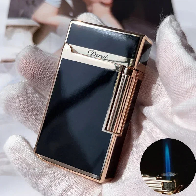 Encendedor Metálico de Gas Derui – Diseño Transparente Recargable