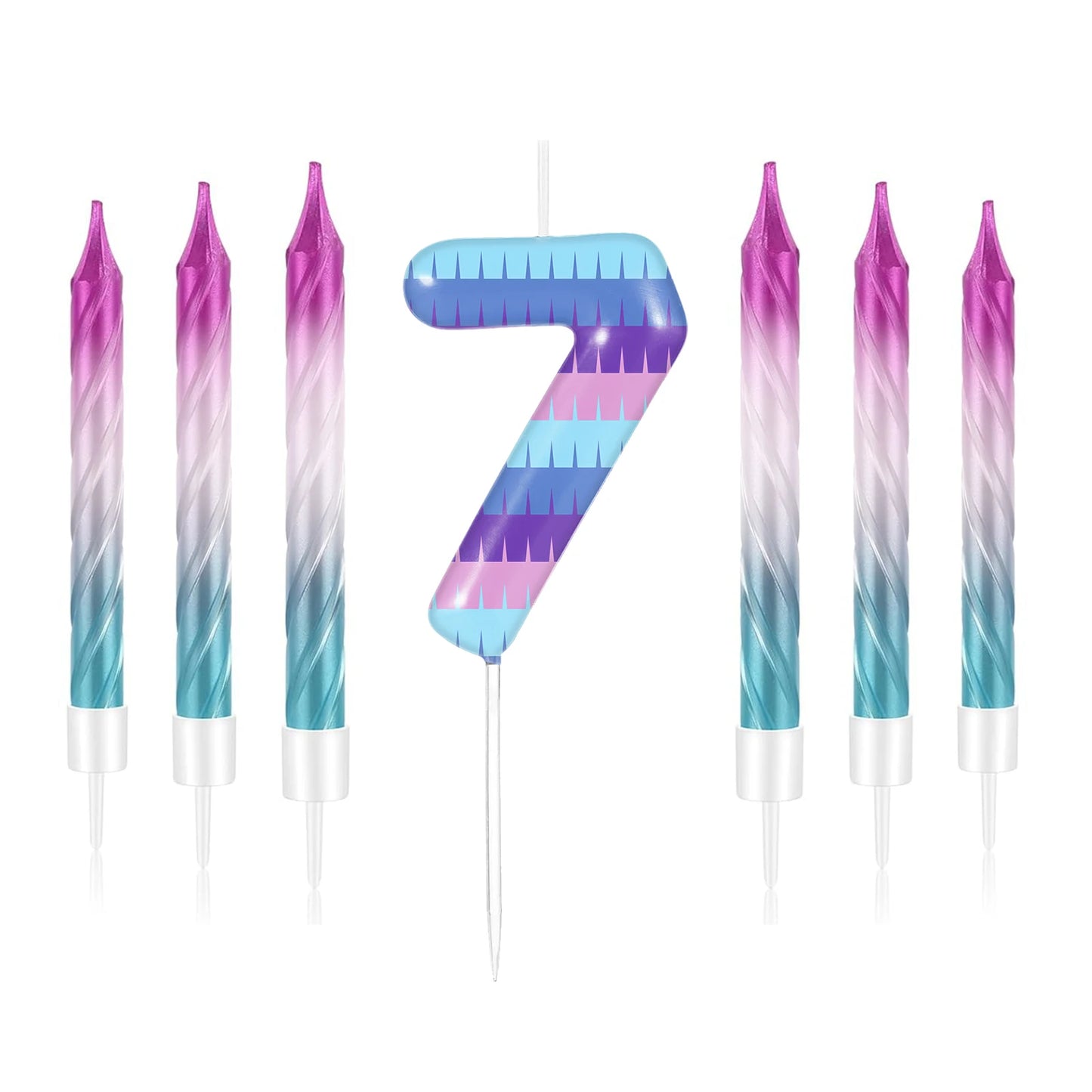 Velas Temáticas de Autos de Carreras para Cumpleaños – Set de 7 Piezas