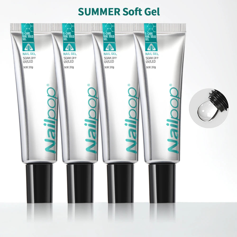 egamento Profesional Nailpop Pro Soft — Adhesivo Gel UV para Uñas Postizas