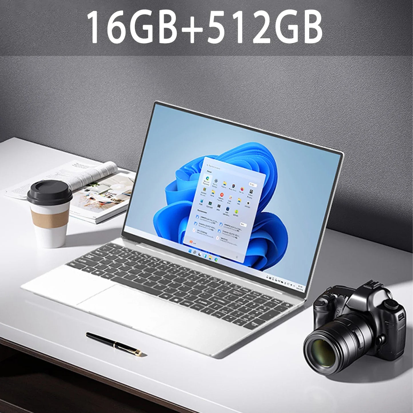 Portátil Ultrafino 15.6" 16GB RAM 2TB SSD Intel N3700 | Laptop Gamer Windows 11 Pro