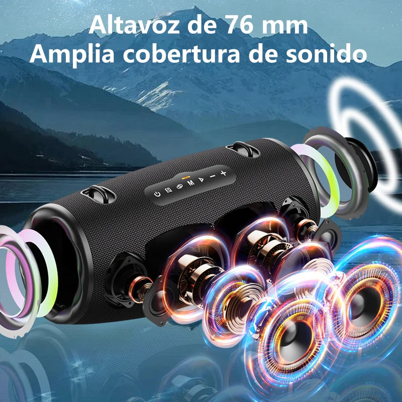 Altavoz Bluetooth Portátil ZEALOT S87 — 80W IPX6 Resistente al Agua con Subwoofer