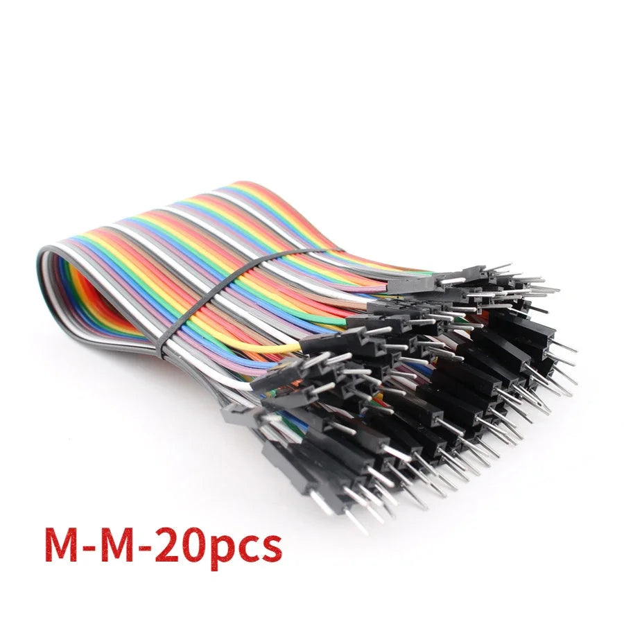 Cables Dupont 20cm 20 Pin – Macho a Macho, Hembra a Macho y Hembra a Hembra para Arduino DIY