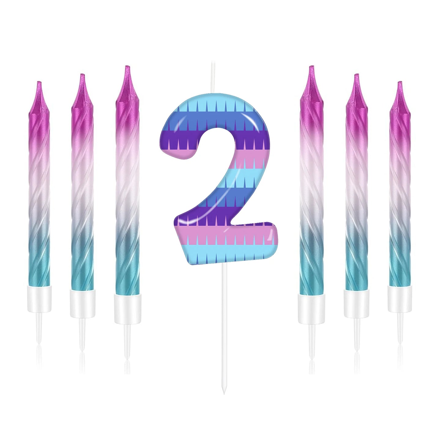 Velas Temáticas de Autos de Carreras para Cumpleaños – Set de 7 Piezas