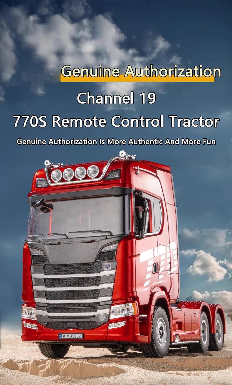 HUINA 1501 770S RC Truck 1/18 – Tractor y Trailer de Ingeniería con Luces y Sonido