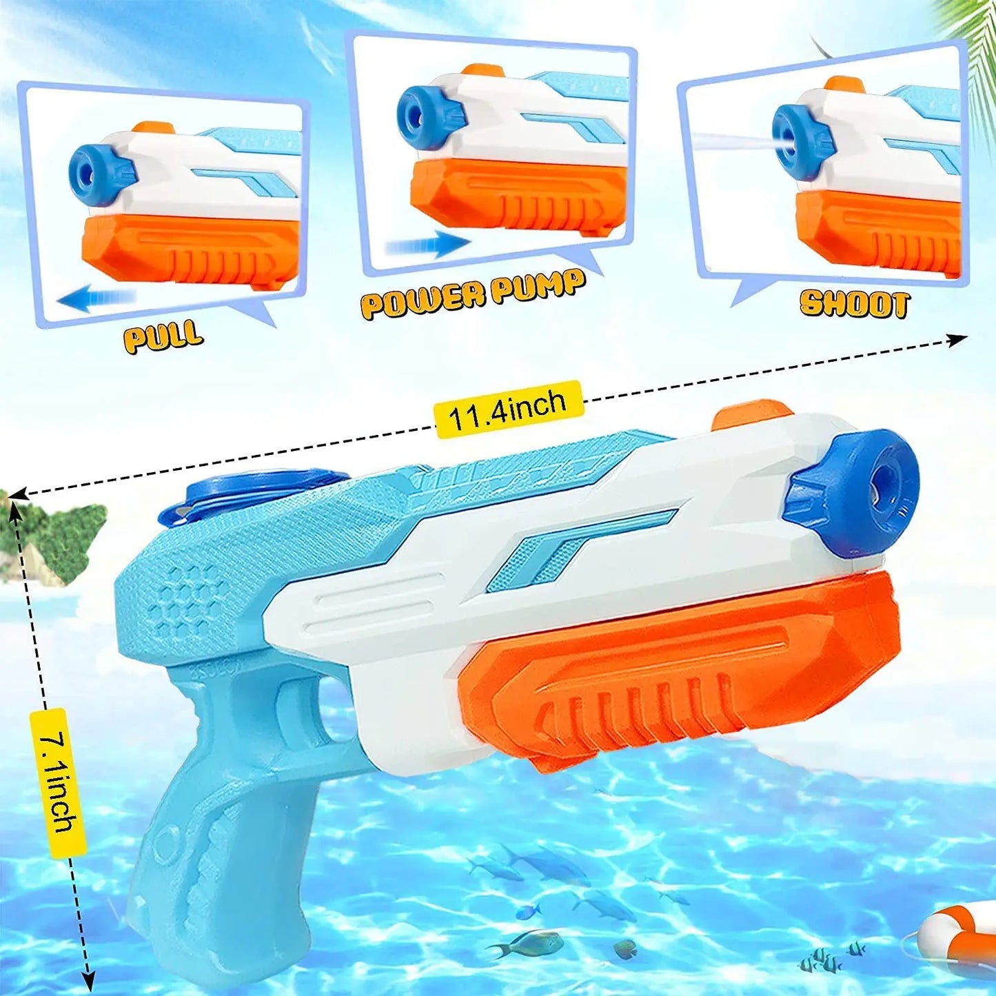 Pistolas de Agua 600CC – Juguete de Verano para Niños y Adultos